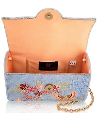 Mary Frances Lotus Mist Beaded Crossbody Handbag