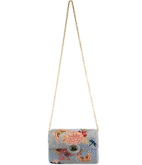 Mary Frances Lotus Mist Beaded Crossbody Handbag