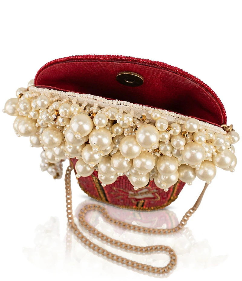 Mary Frances Movie Night Beaded Novelty Crossbody Bag