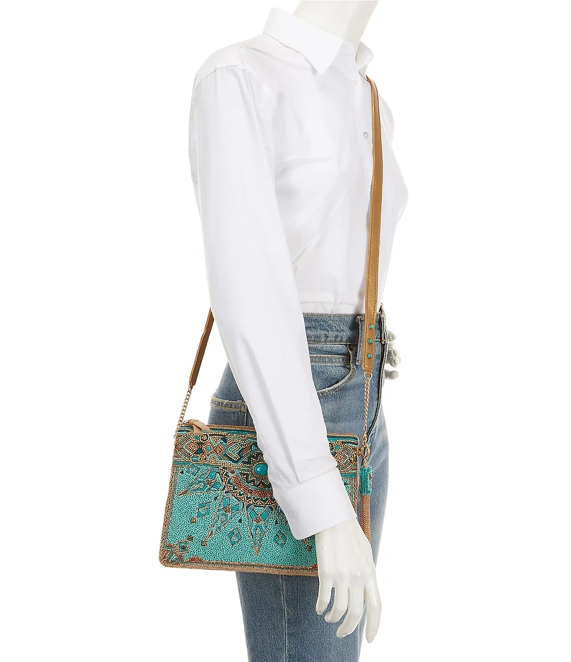 Mary Frances New Day Beaded Western Crossbody Bag