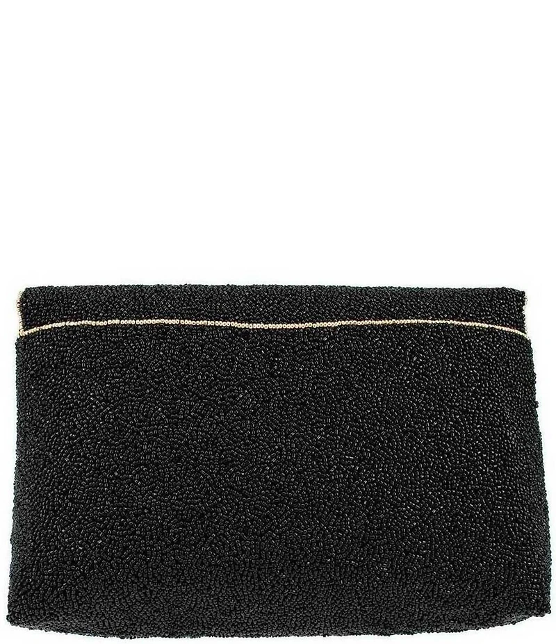 Mary Frances Olive You Beaded Magnetic Snap Clutch