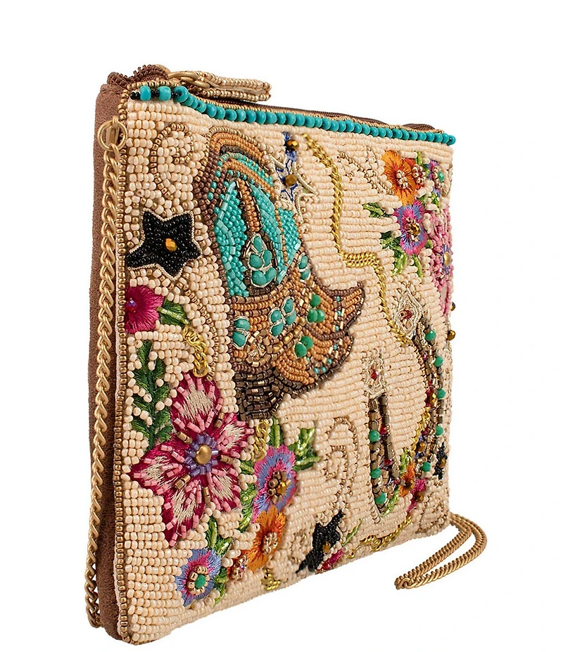 Mary Frances On the Range Western Beaded Leather Mini Crossbody Bag