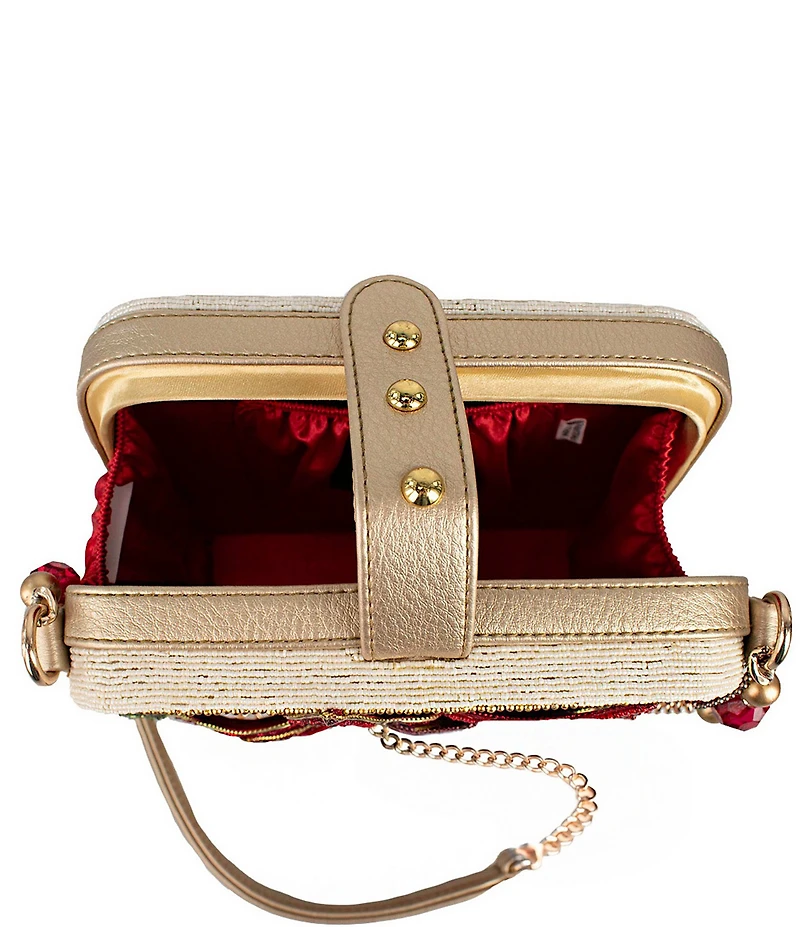Mary Frances Poinsettia Beaded Jeweled Crossbody Bag