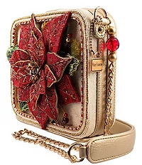 Mary Frances Poinsettia Beaded Jeweled Crossbody Bag