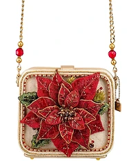Mary Frances Poinsettia Beaded Jeweled Crossbody Bag
