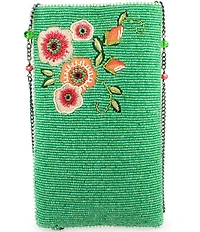 Mary Frances Poppy Field Beaded Crossbody Phone Bag