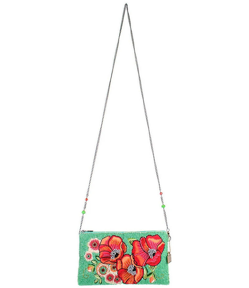 Mary Frances Poppy Field Beaded Crossbody Phone Bag