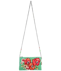 Mary Frances Poppy Field Beaded Crossbody Phone Bag