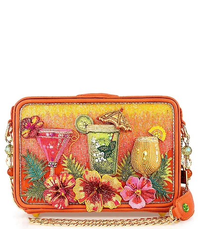 Mary Frances Relax And Rewind Beaded Resort Crossbody Bag