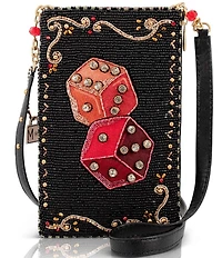 Mary Frances Roll Em Beaded Rhinestone Novelty Crossbody Phone Bag