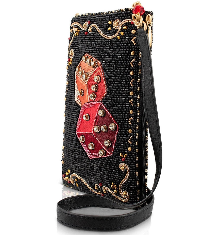 Mary Frances Roll Em Beaded Rhinestone Novelty Crossbody Phone Bag