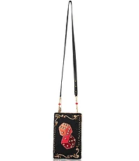 Mary Frances Roll Em Beaded Rhinestone Novelty Crossbody Phone Bag