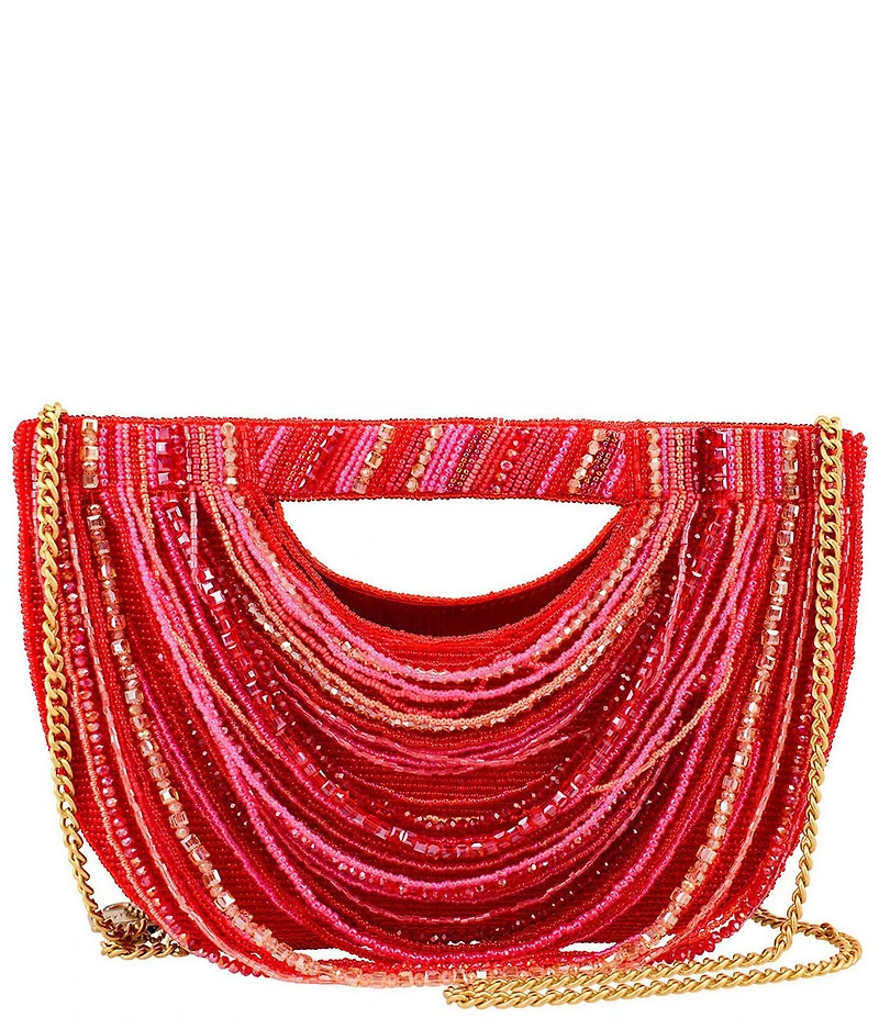 Mary Frances Ruby Chic Beaded Magnetic Snap Clutch