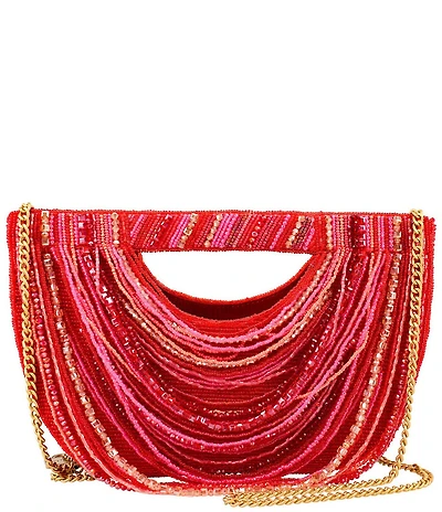 Mary Frances Ruby Chic Beaded Magnetic Snap Clutch