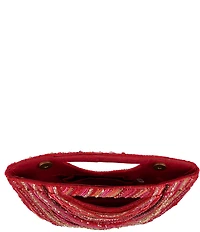 Mary Frances Ruby Chic Beaded Magnetic Snap Clutch