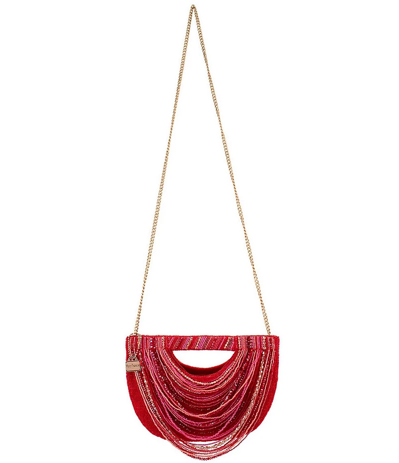 Mary Frances Ruby Chic Beaded Magnetic Snap Clutch