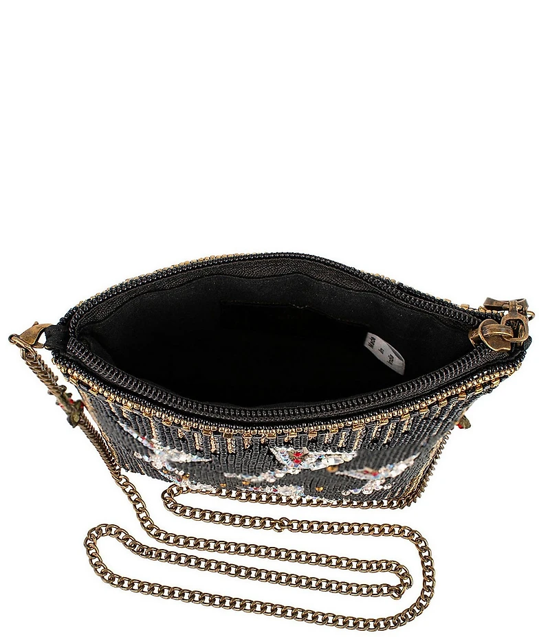 Mary Frances Sip Happens Rhinestoned Mini Martini Crossbody Bag