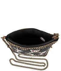 Mary Frances Sip Happens Rhinestoned Mini Martini Crossbody Bag