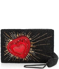 Mary Frances Stole My Heart Beaded Rhinestone Novelty Crossbody Bag