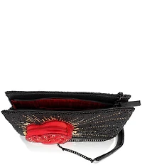 Mary Frances Stole My Heart Beaded Rhinestone Novelty Crossbody Bag