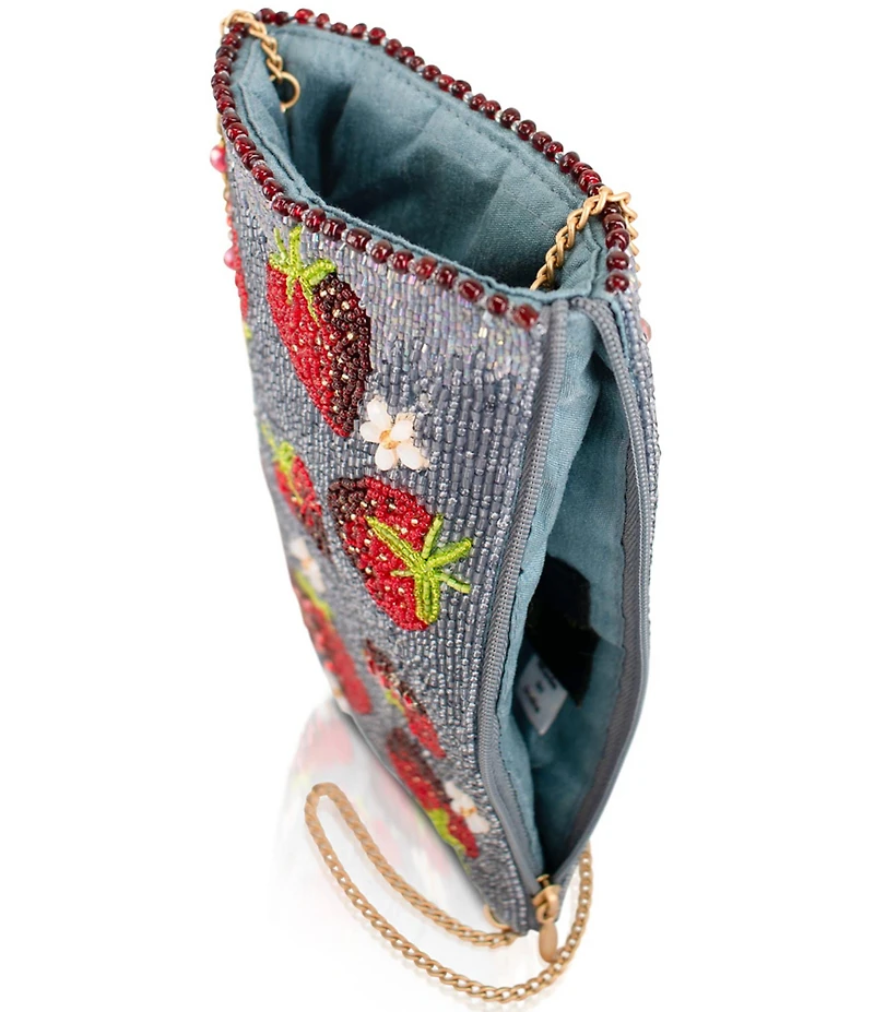Mary Frances Strawberry Jam Beaded Crossbody Phone Bag