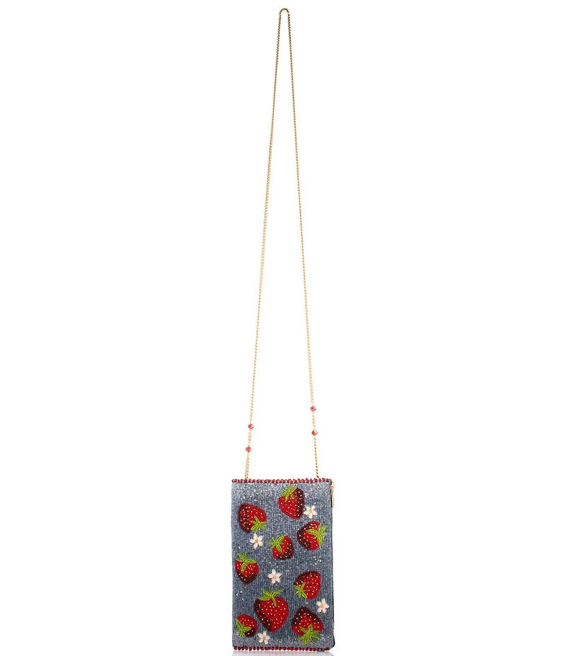 Mary Frances Strawberry Jam Beaded Crossbody Phone Bag