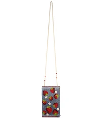 Mary Frances Strawberry Jam Beaded Crossbody Phone Bag