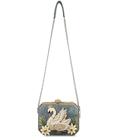 Mary Frances Swan Princess Beaded Crossbody Bag