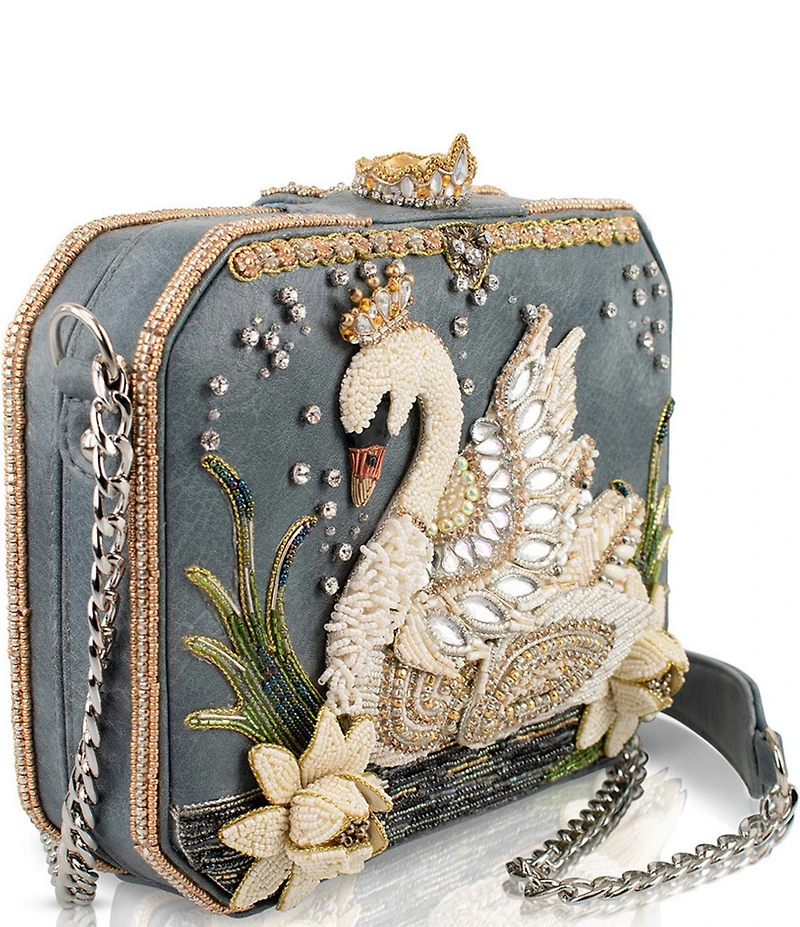 Mary Frances Swan Princess Beaded Crossbody Bag