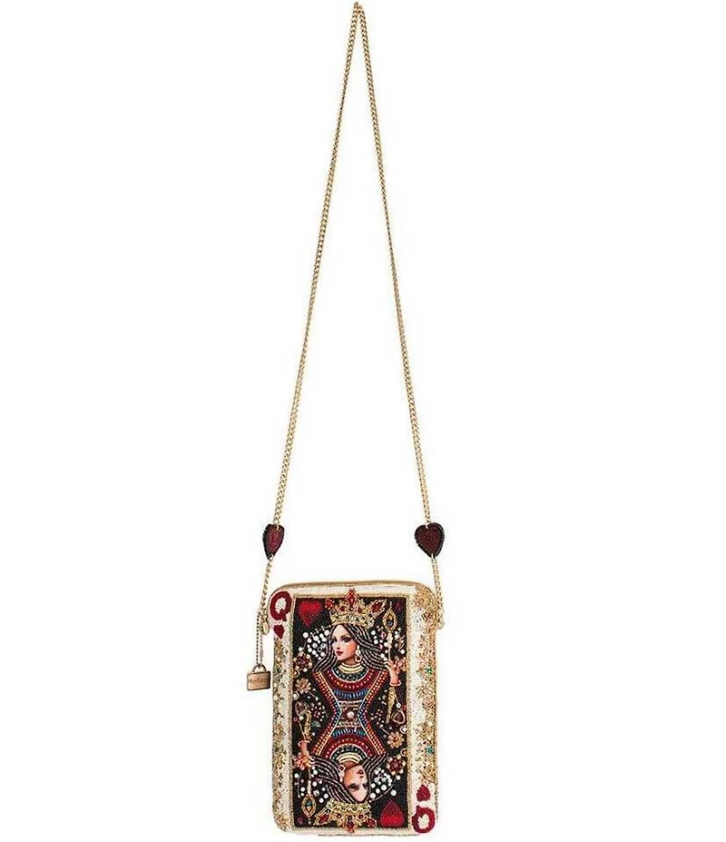Mary Frances The Queen Mini Beaded Rhinestoned Crossbody Bag