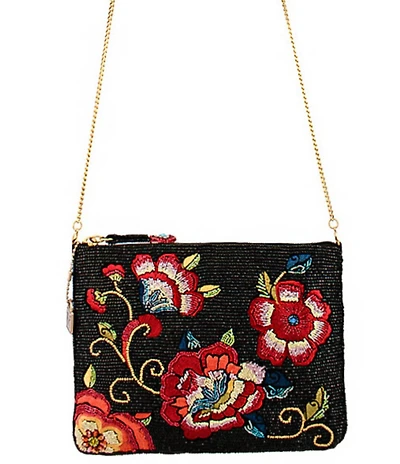 Mary Frances The Seduction Floral Beaded Crossbody Bag