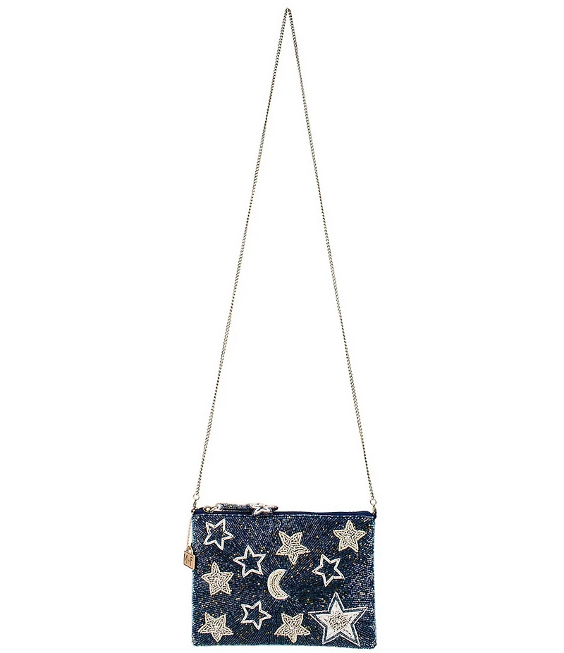 Mary Frances Super Nova Star Print Beaded Crossbody Bag