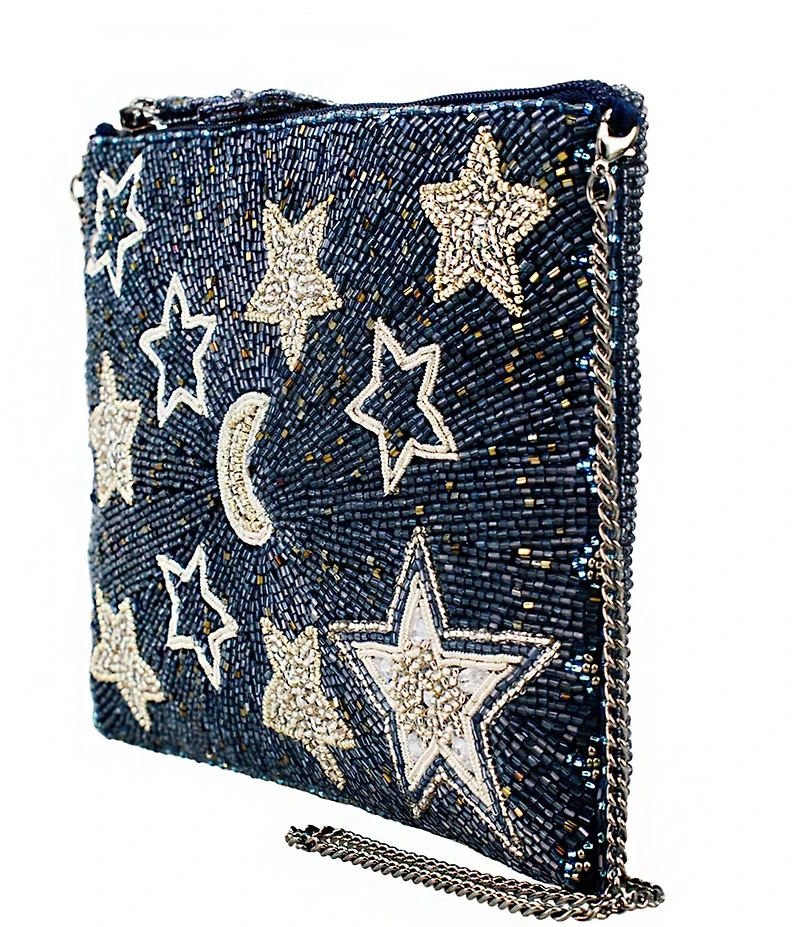 Mary Frances Super Nova Star Print Beaded Crossbody Bag