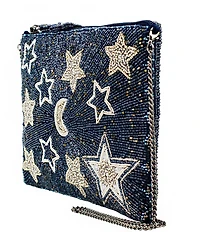 Mary Frances Super Nova Star Print Beaded Crossbody Bag
