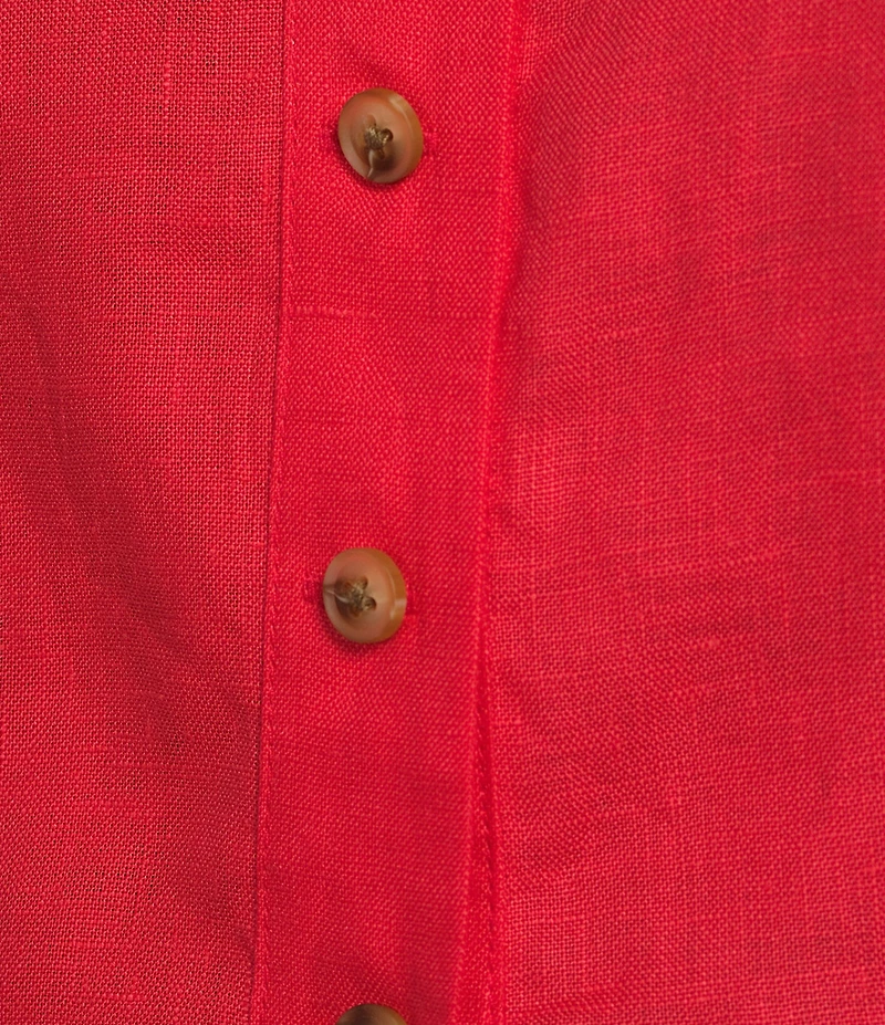 Mason's Andrea Coordinating Scoop Neck Button Front Linen Top