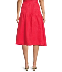 Mason's Daughter Andrea Coordinating Linen Pin Tuck A-Line Skirt