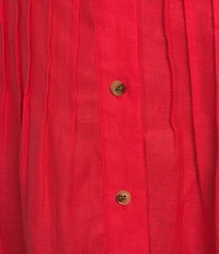 Mason's Daughter Andrea Coordinating Linen Pin Tuck A-Line Skirt