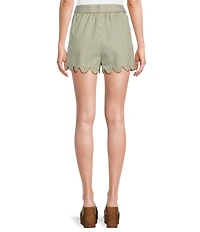 Mason's Daughter Ella Seersucker Scallop Hem Shorts