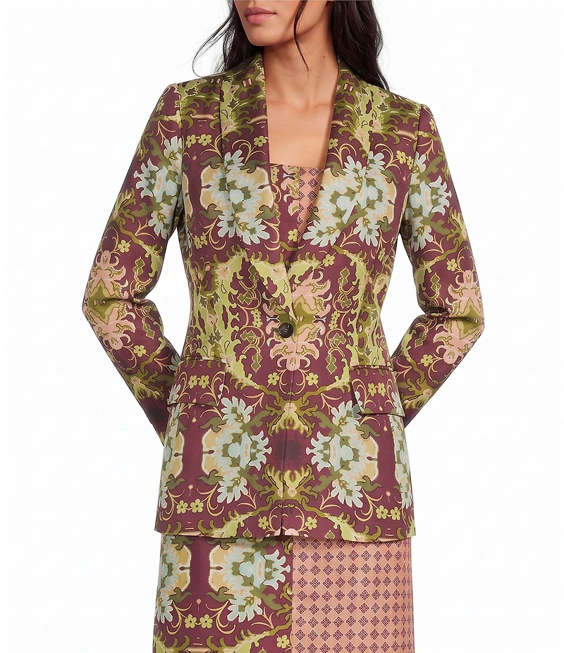 Mason's Daughter Larkin Floral Silk Blazer