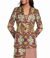 Mason's Daughter Larkin Floral Silk Blazer