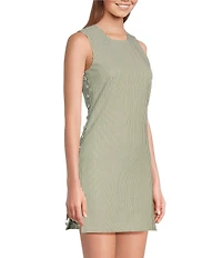 Mason's Daughter Meredith Seersucker Button Side Tunic Dress