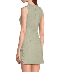 Mason's Daughter Meredith Seersucker Button Side Tunic Dress