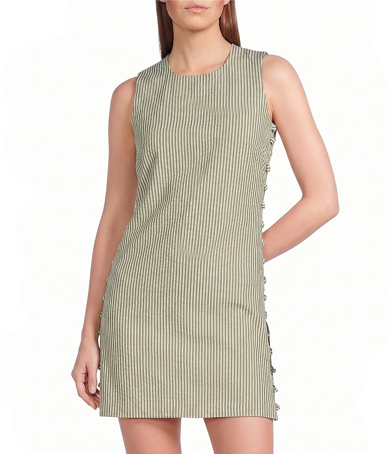 Mason's Daughter Meredith Seersucker Button Side Tunic Dress