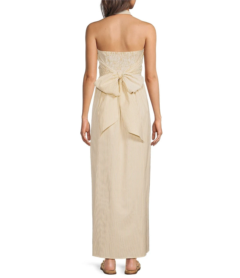 Mason's Daughter Molly Maxi Stripe Halter Dress