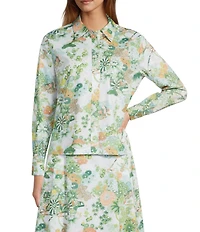 Mason's Daughter Poplin Boyfriend Collar Neckline Long Sleeve Button Down Shirt