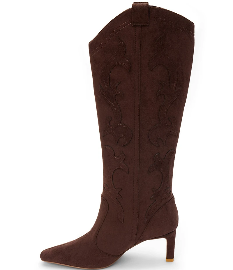 Matisse Abrams Suede Tall Western Kitten Heel Boots