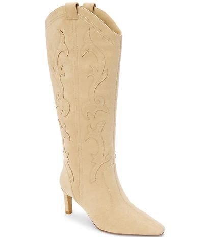 Matisse Abrams Suede Tall Western Kitten Heel Boots