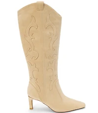 Matisse Abrams Suede Tall Western Kitten Heel Boots