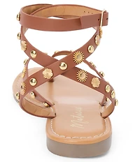 Matisse Athena Studded Leather Ankle Strap Thong Sandals