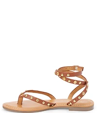 Matisse Athena Studded Leather Ankle Strap Thong Sandals